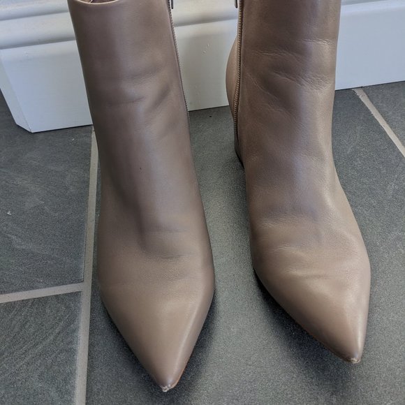 Marc Fisher Light Beige Heeled Bootie - Picture 6 of 9